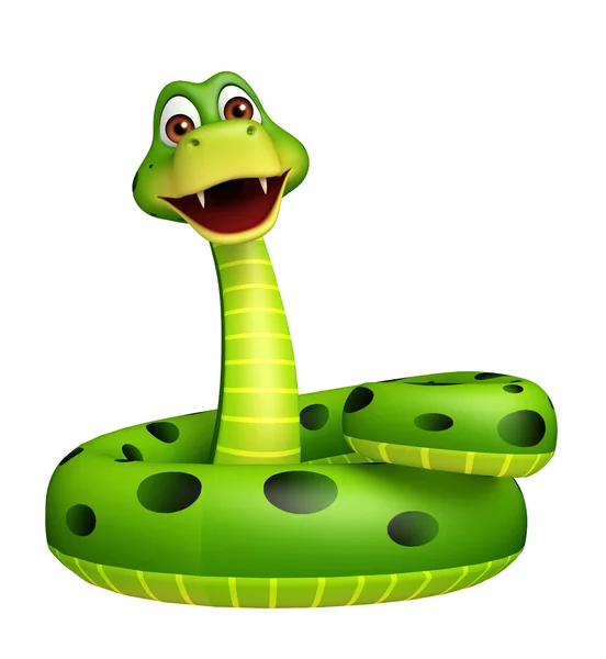 Sentado personaje de dibujos animados de serpiente — Foto de Stock
