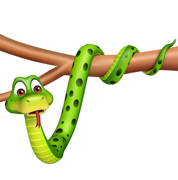 Χαριτωμένο φίδι κινούμενα σχέδια χαρακτήρα — Φωτογραφία Αρχείου