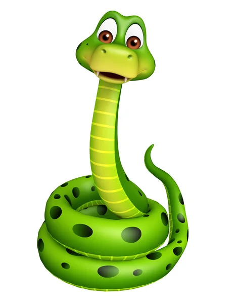 Sittande orm tecknad figur — Stockfoto