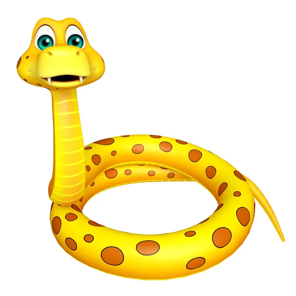 Fun sitting  Snake cartoon character — Stock Photo, Image