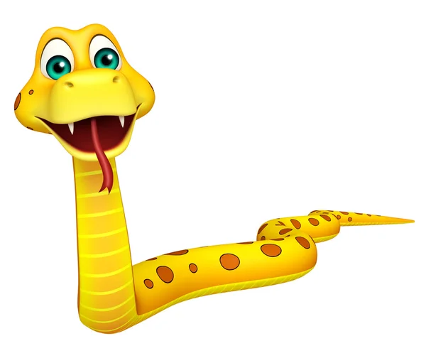 Fun walk Snake cartoon character — Stock Photo, Image