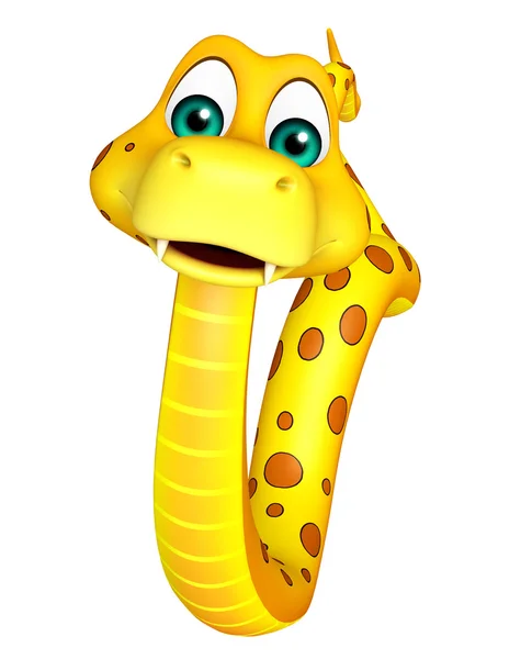 Divertente passeggiata serpente personaggio dei cartoni animati — Foto Stock