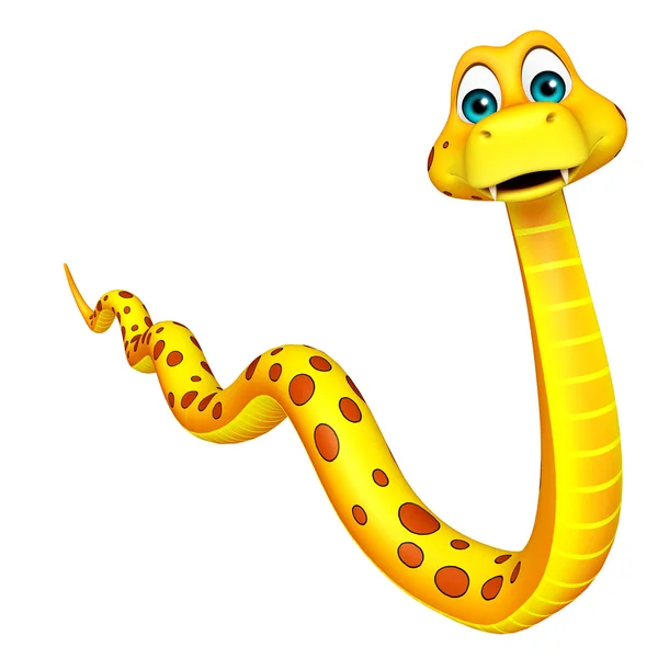 Fun walk  Snake cartoon character — Stock Photo, Image