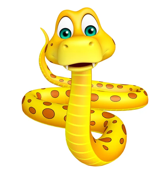 Прикольный персонаж мультфильма "Змея" — стоковое фото