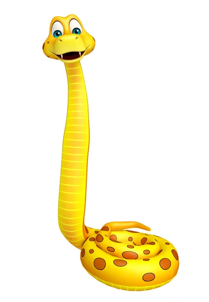 Fun sitting  Snake cartoon character — Stock Photo, Image