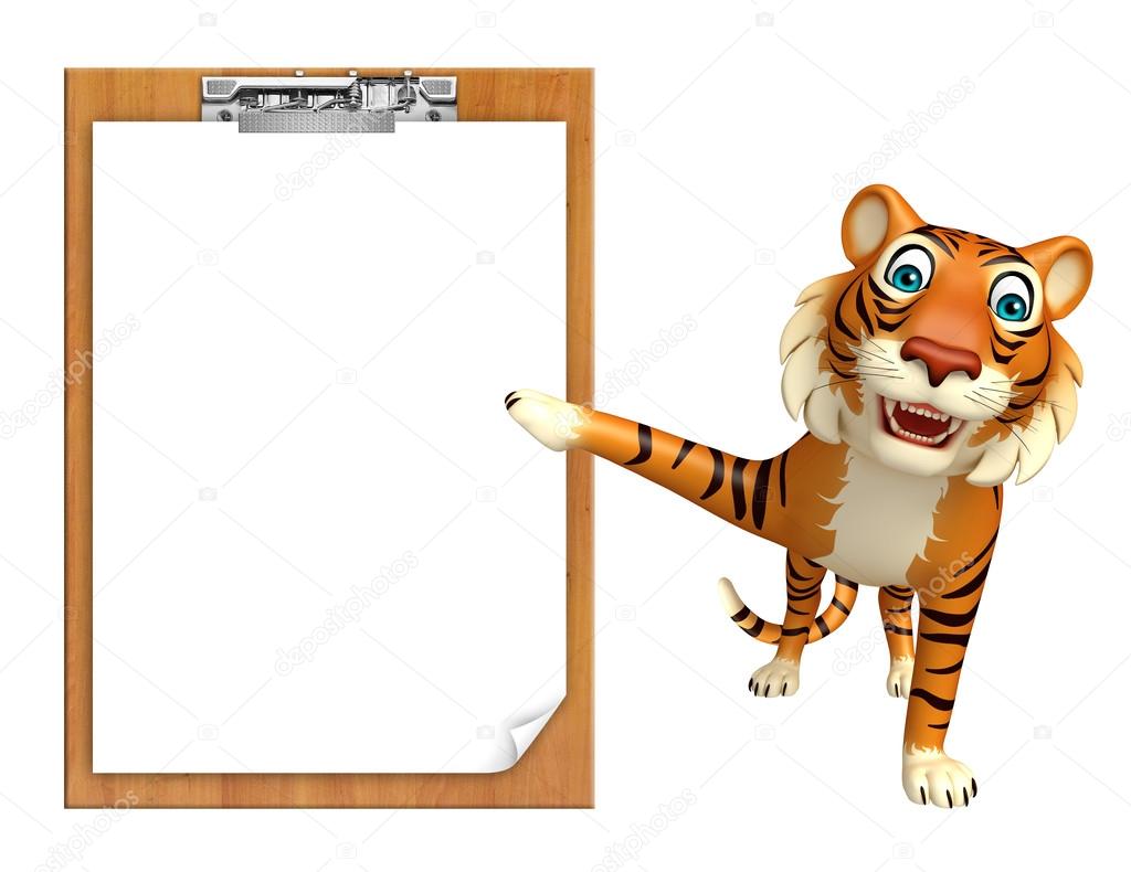 Tiger cartoon character with exam pad Stock Photo by ©visible3dscience 104238944 Tiger cartoon character with exam pad Stock Photo by ©visible3dscience 104238944