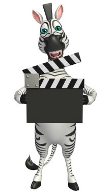 şirin Zebra fıçı tahtası ile karakter karikatür  