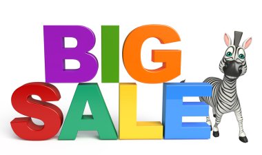 şirin Zebra bigsale ile karakter karikatür 