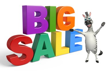 şirin Zebra bigsale ile karakter karikatür 