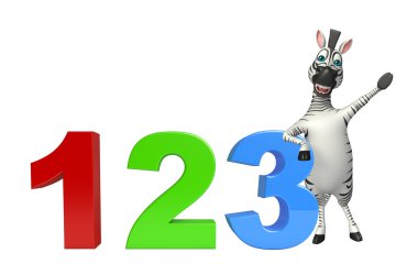 şirin Zebra 123 işareti karakter karikatür