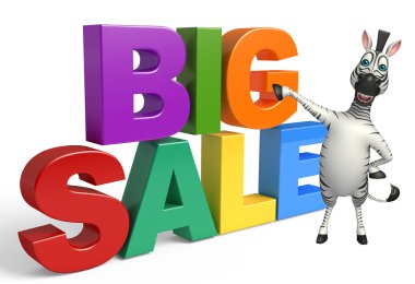 şirin Zebra bigsale ile karakter karikatür 