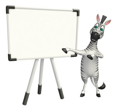 eğlenceli Zebra çizgi film karakteri ile ekran kartı 
