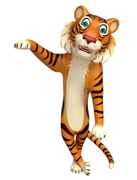 Drôle de personnage de dessin animé tigre — Photo