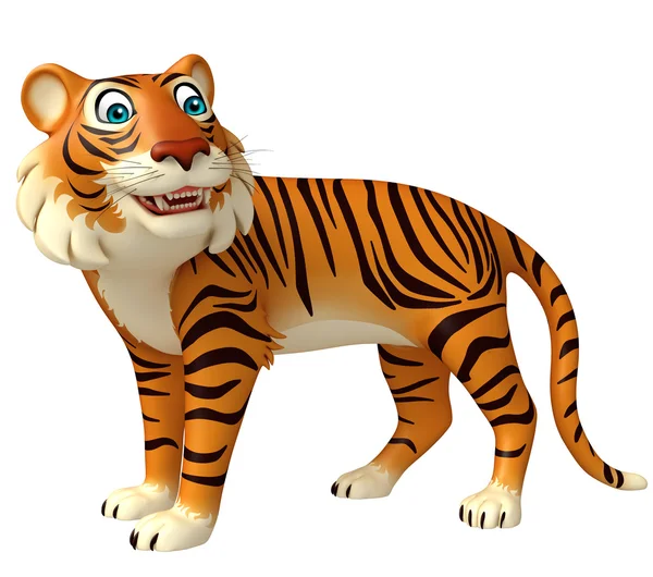 Rolig tiger tecknad karaktär — Stockfoto