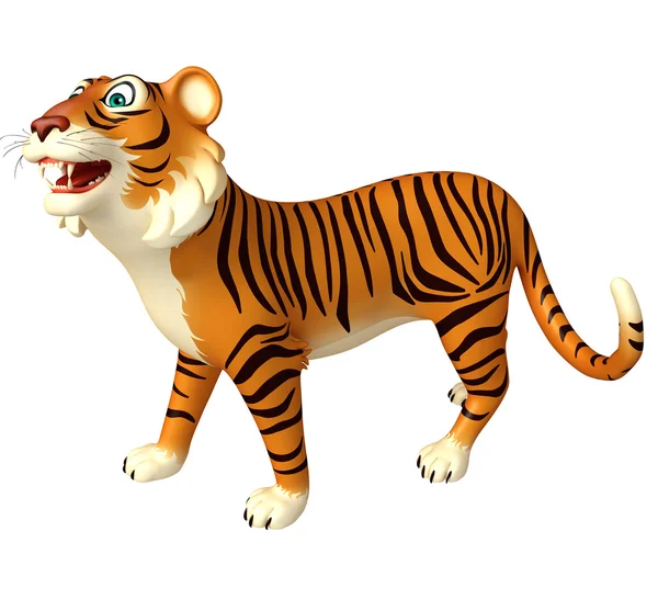 Zabawny tygrys postać z kreskówki — Zdjęcie stockowe