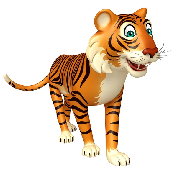 Marcher Tigre personnage de dessin animé — Photo