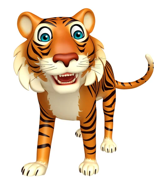 Gå Tiger tecknad figur — Stockfoto