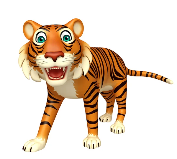 Caminhada Tiger personagem dos desenhos animados — Fotografia de Stock