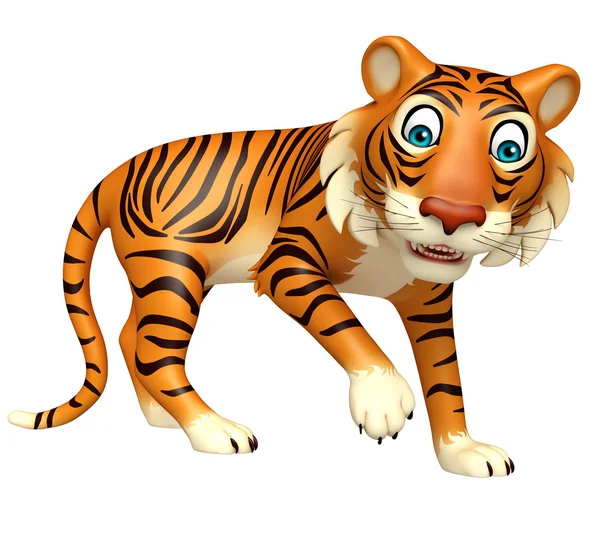 Personagem de desenho animado tigre engraçado — Fotografia de Stock