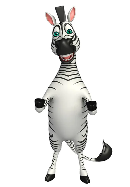 Lustige Zebra-Zeichentrickfigur — Stockfoto