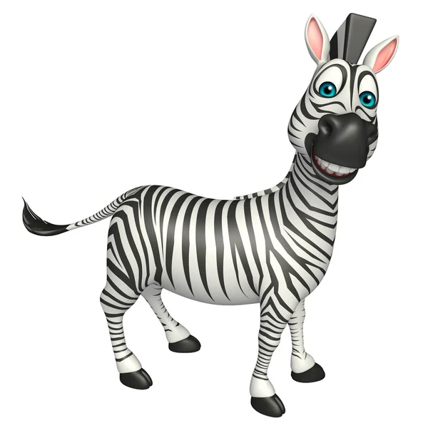 Engraçado personagem de desenho animado Zebra — Fotografia de Stock