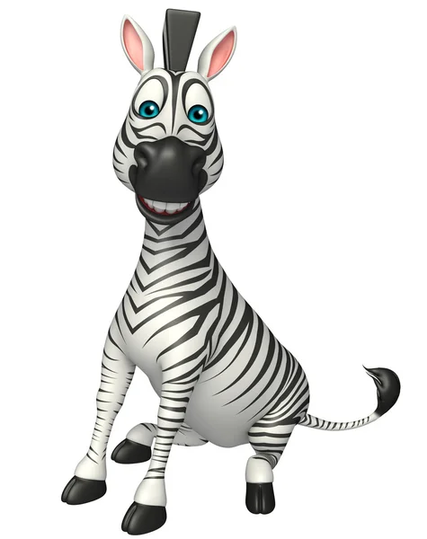 Site divertido personagem de desenho animado Zebra — Fotografia de Stock