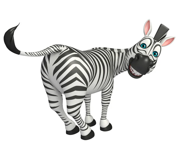 Zabawny Zebra postać z kreskówki — Zdjęcie stockowe