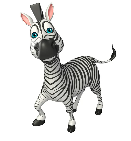 Lustige Zebra-Zeichentrickfigur — Stockfoto