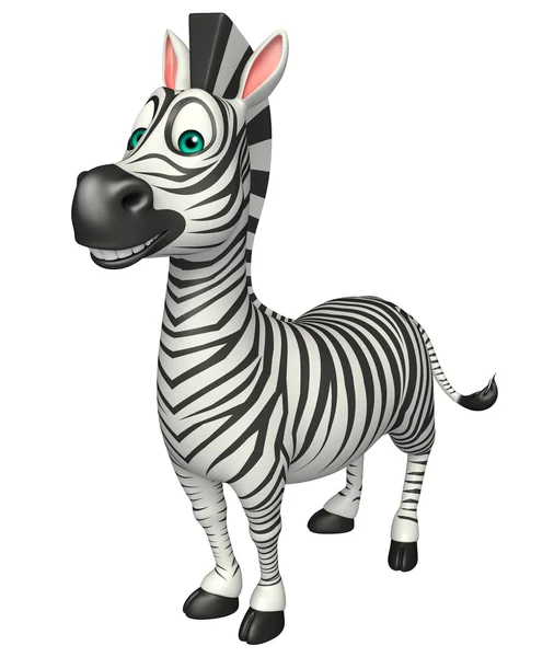 Drôle de personnage de dessin animé Zebra — Photo