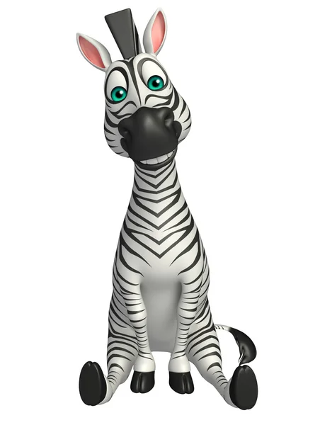 Site amusant personnage de dessin animé Zebra — Photo