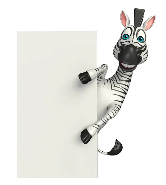 Mignon personnage de dessin animé Zebra — Photo