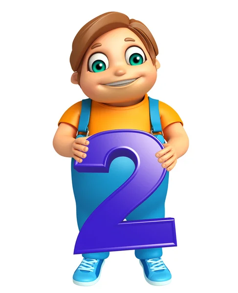 Niño con 2 dígitos —  Fotos de Stock