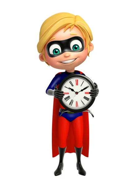 Superboy з годинником — стокове фото