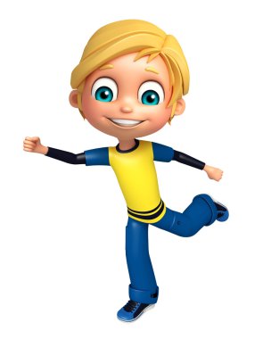 Çocuk çocuk çalışan poz ile