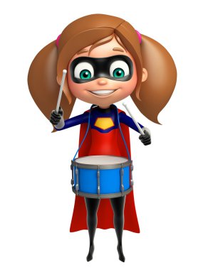 Süper davul ile kız