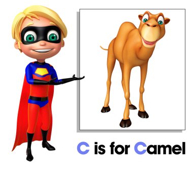 Süper çocuk deve işaret