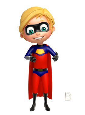 Süper komik poz ile çocuk