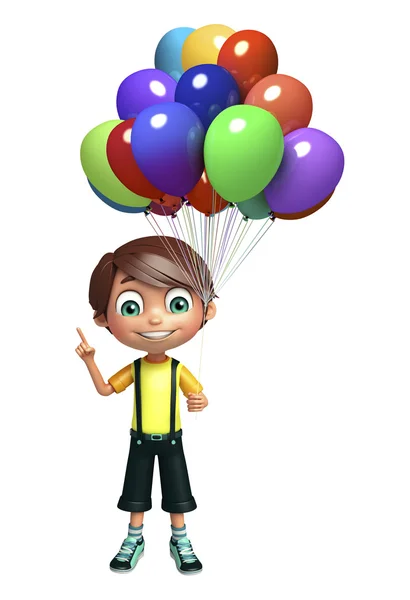 Junge mit Luftballon — Stockfoto