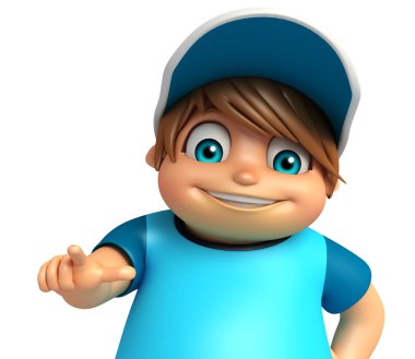 Çocuk boy gösteren poz ile