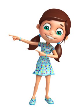 İşaret poz ile çocuk kız