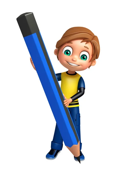 Junge mit Bleistift — Stockfoto