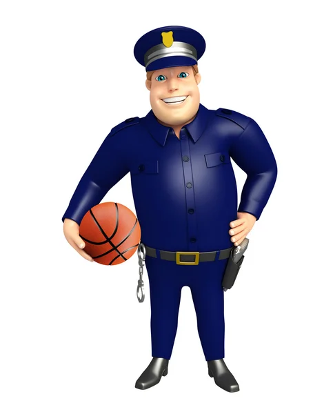 Rendőrség-a kosárlabda — Stock Fotó
