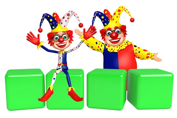 Clown with Level — Stock Photo, Image