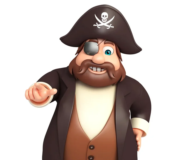 Pirat z Pointing poza — Zdjęcie stockowe