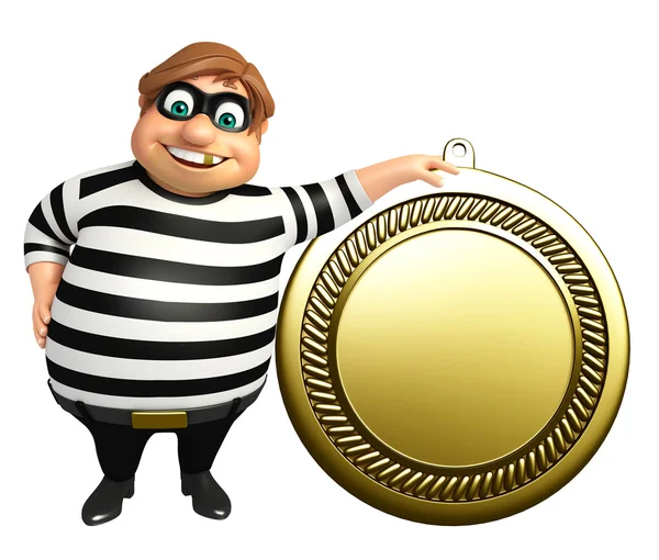 Zloděj s medailí — Stock fotografie
