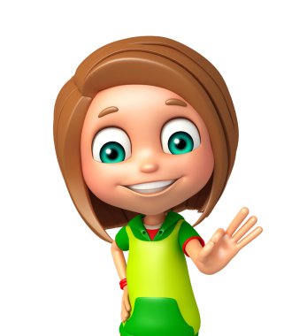 çocuk kız en iyi işareti ile