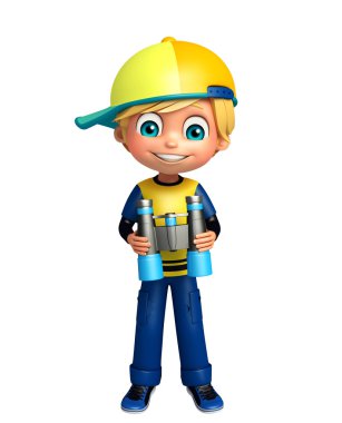 Binoküler çocukla çocuk 