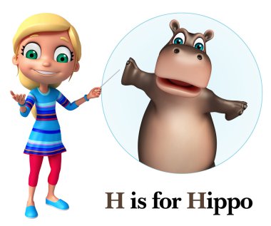 Hippo işaret çocuk kız