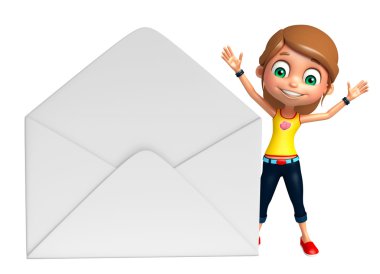 Posta ile çocuk kız