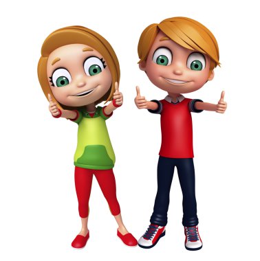 poz Thums ile kız ve çocuk çocuğu evlat